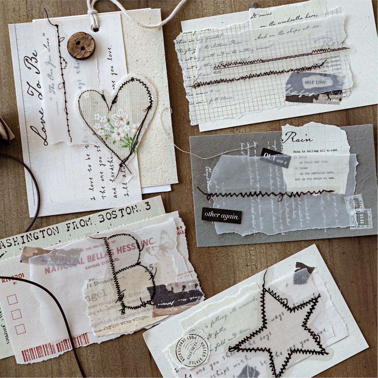 30 Pcs Sewing Themed PET Stickers FRGZS