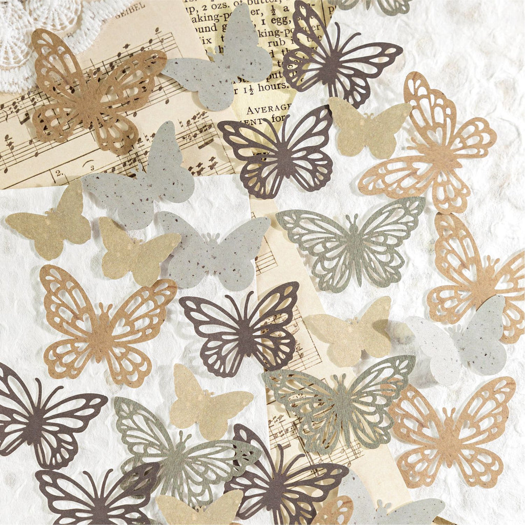 30 Pcs Hollow Cutout Paper Butterfly HDSWJ