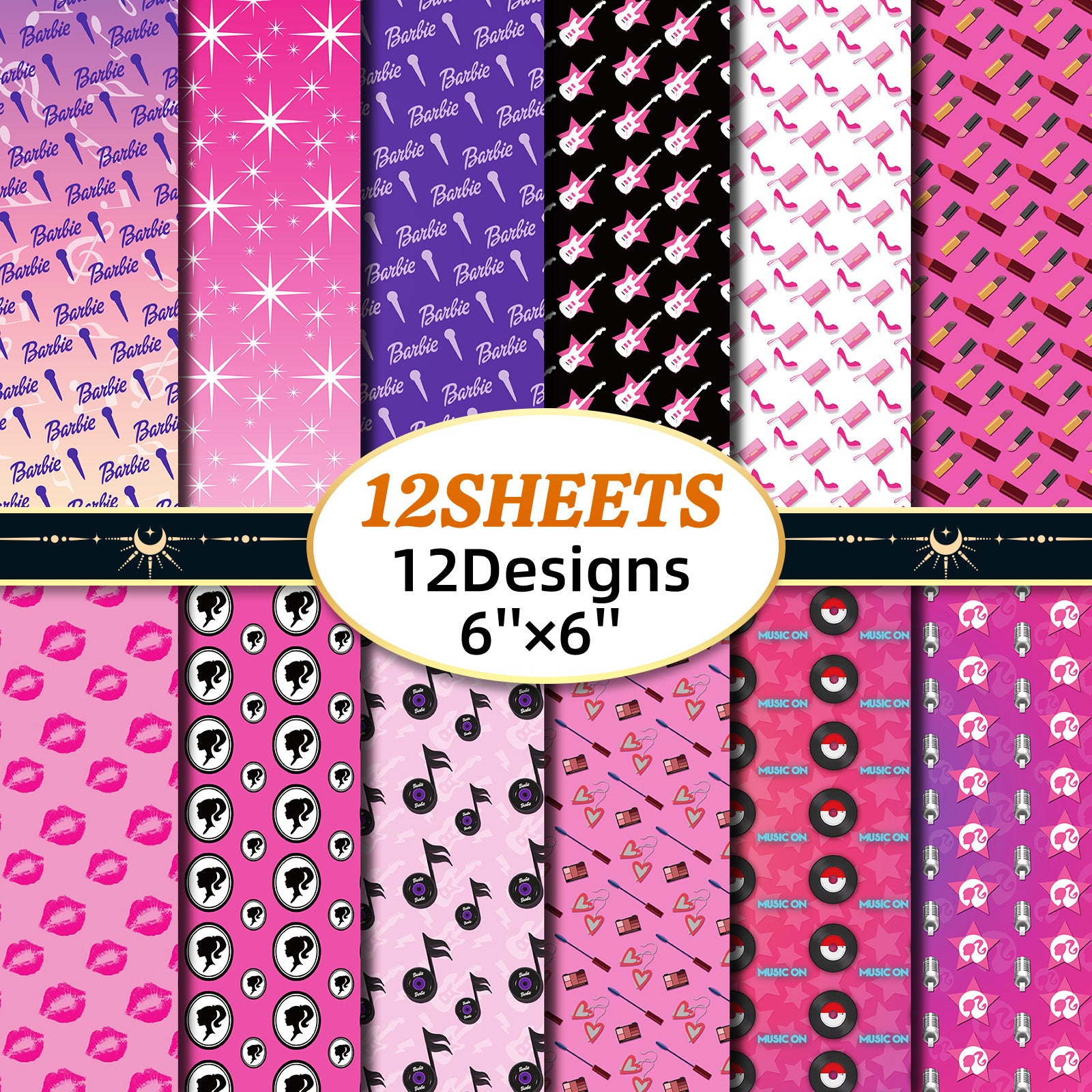 6 inch Barbie Valentine's Day Scrapbook Paper Pad PA312