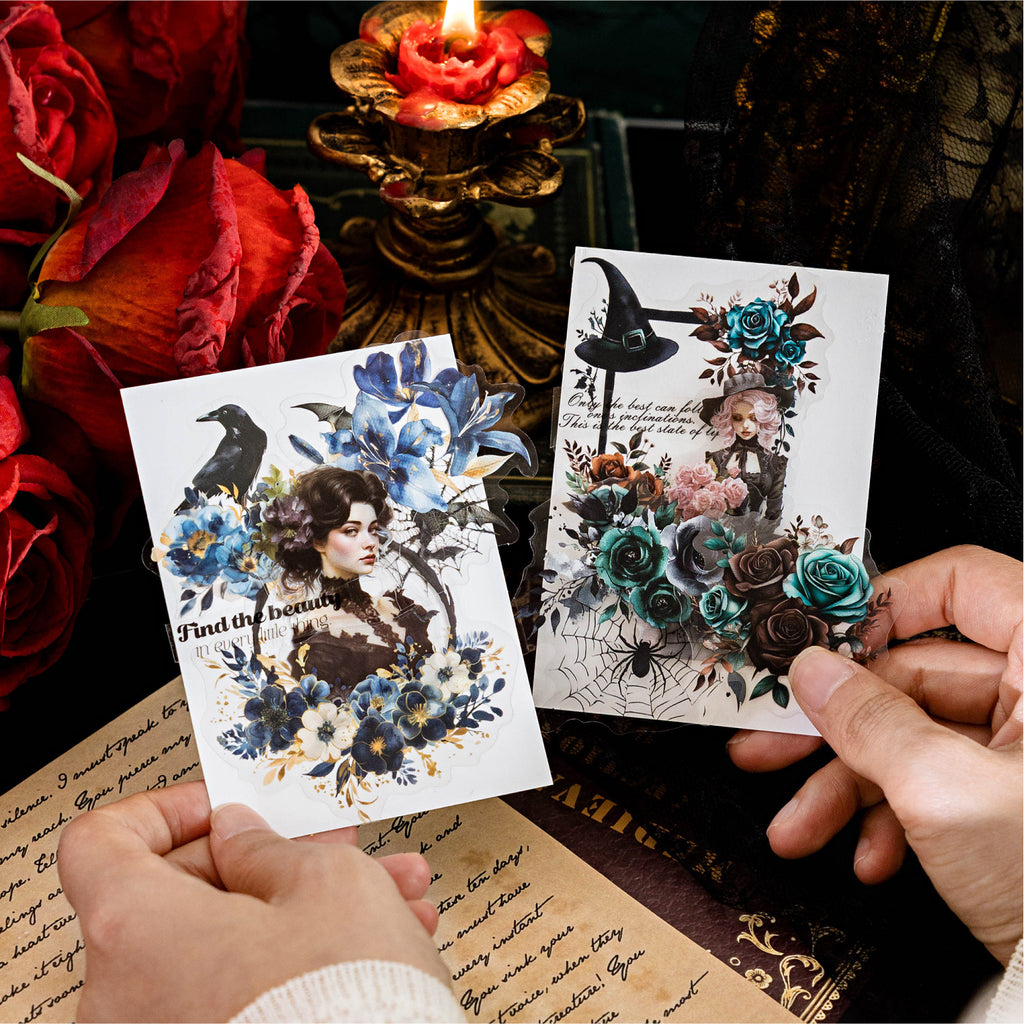 20 Pcs Gothic Rose Stickers ANMGGS