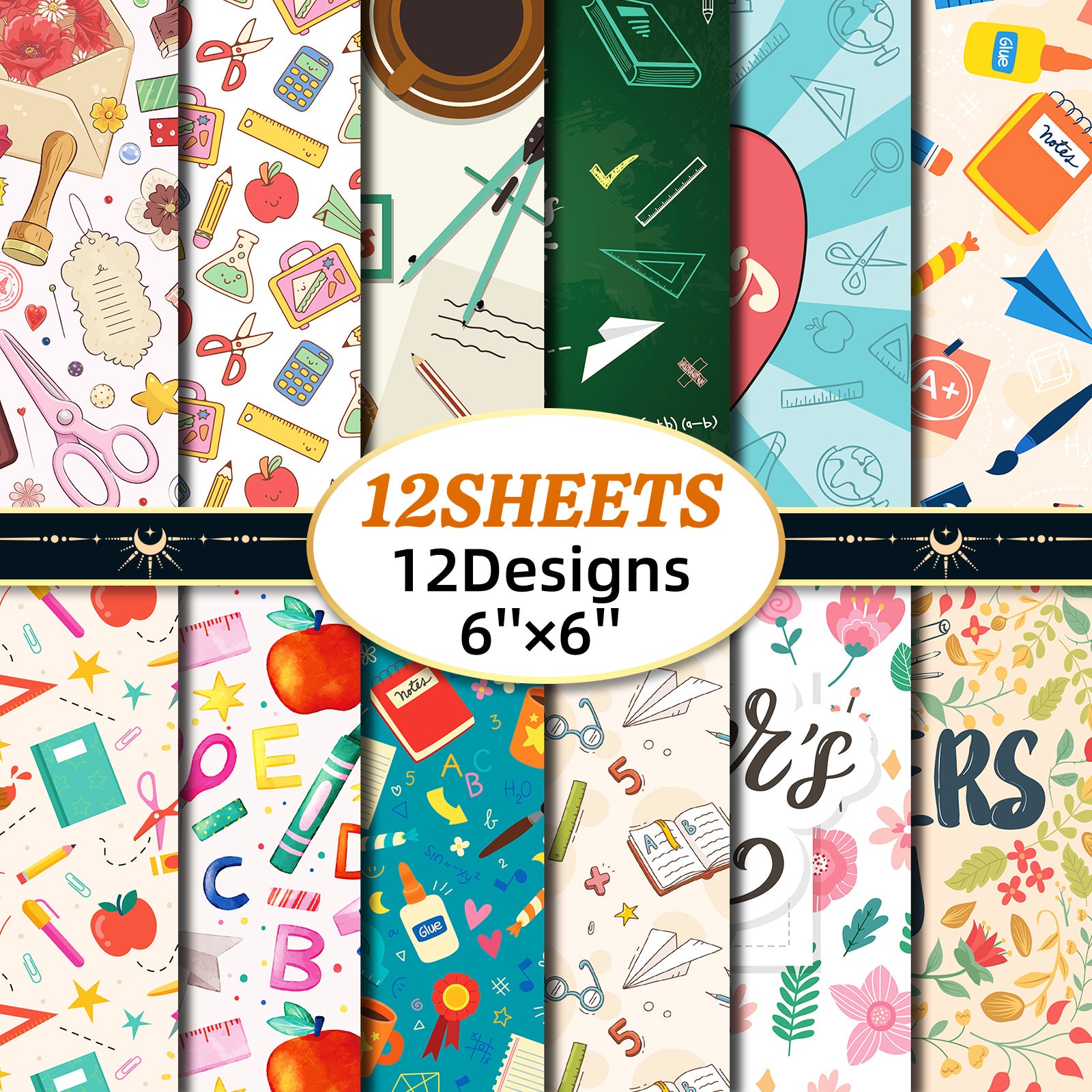 6 inch Teacher's Day Scrapbook Paper Pad PA795