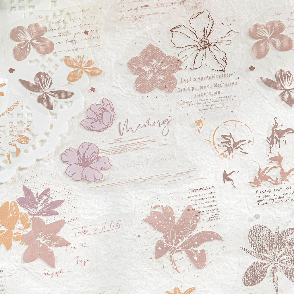 20 Pcs Vintage Botanical PET Stickers MLHC