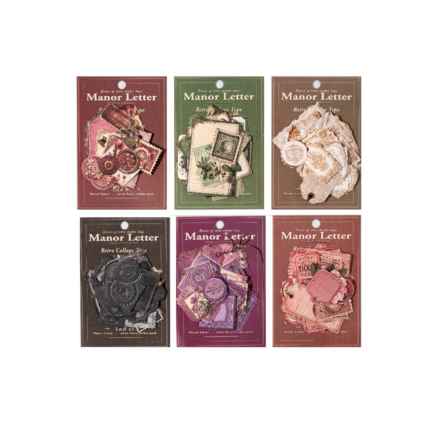 30 Pcs Vintage Journal Stickers ZYXJ