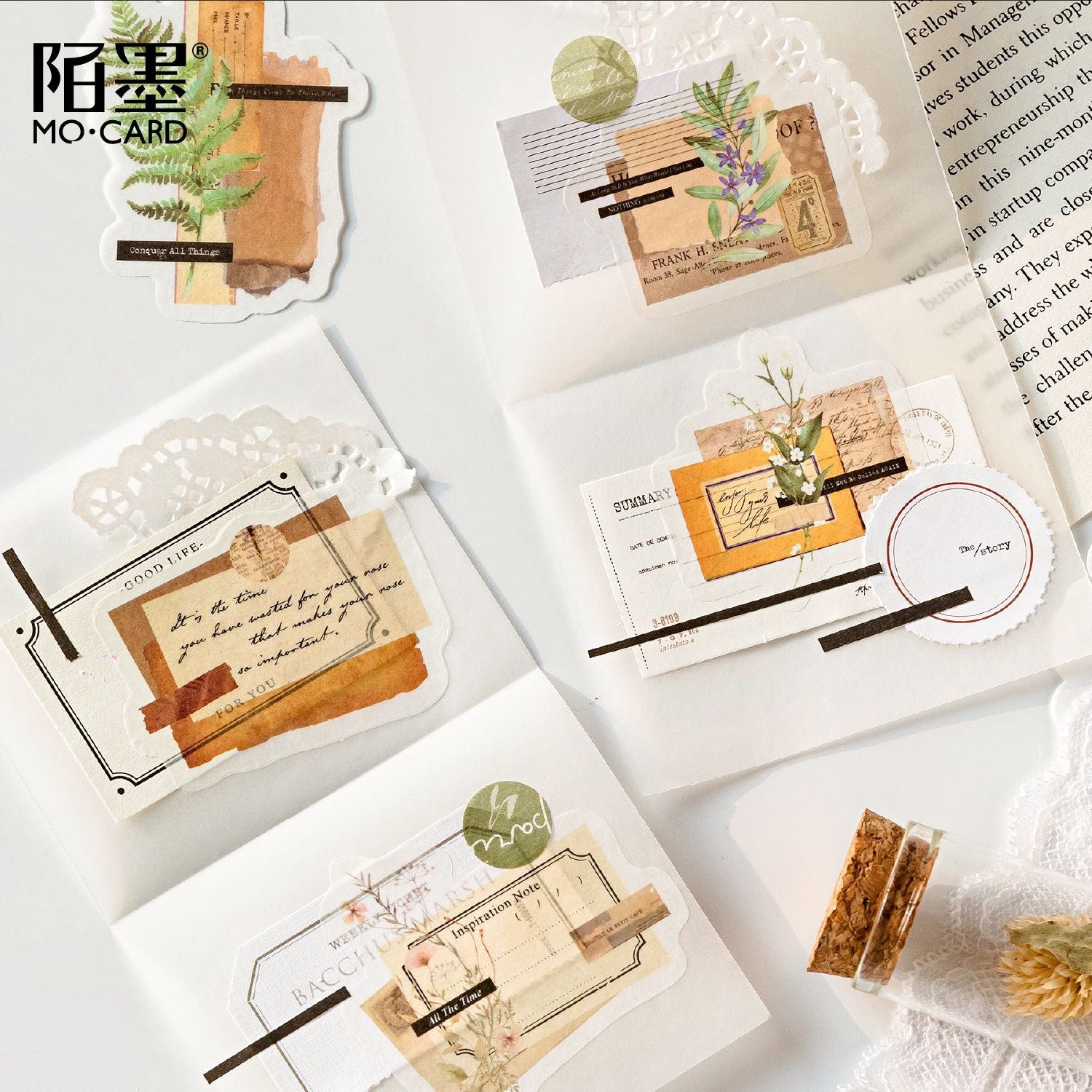 30 Pcs Vintage Collage Washi Stickers SPPT