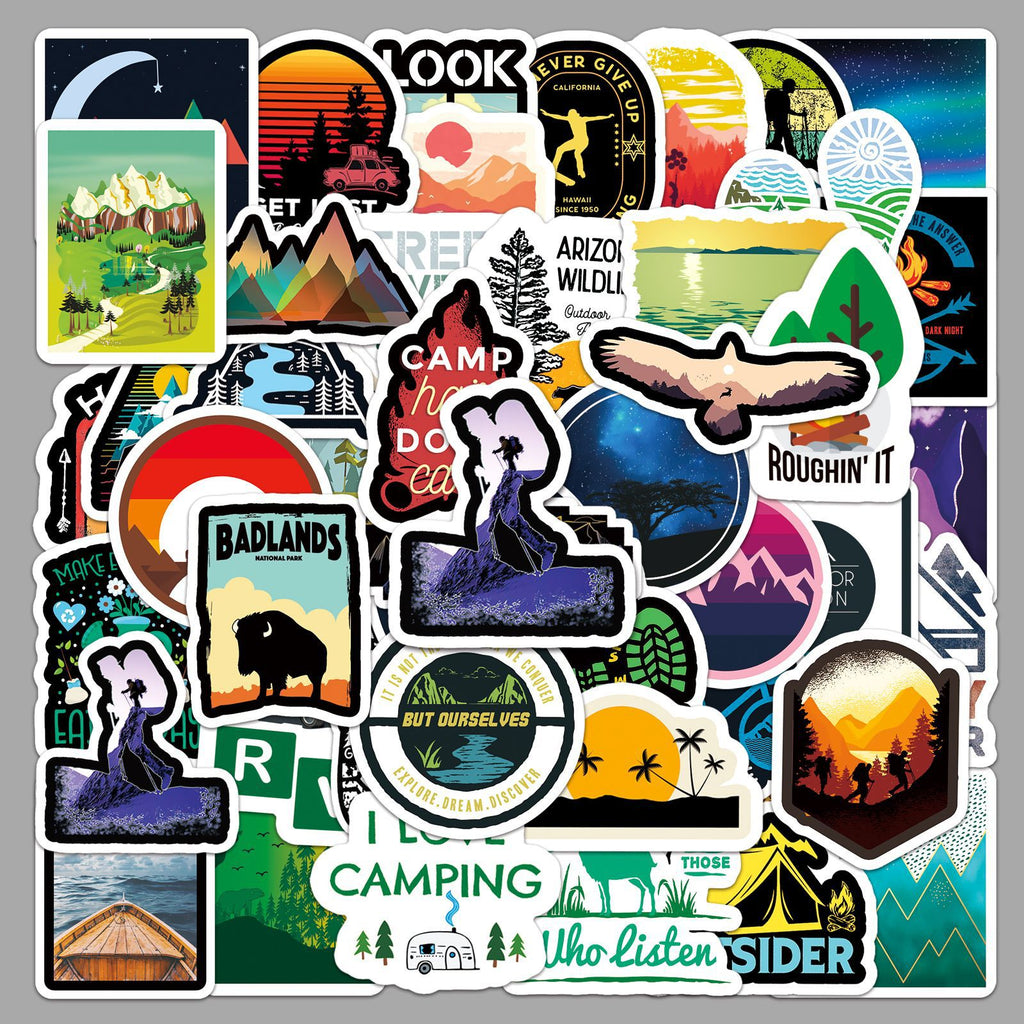 50Pcs Travel Camping Vinyl Stickers TRV24