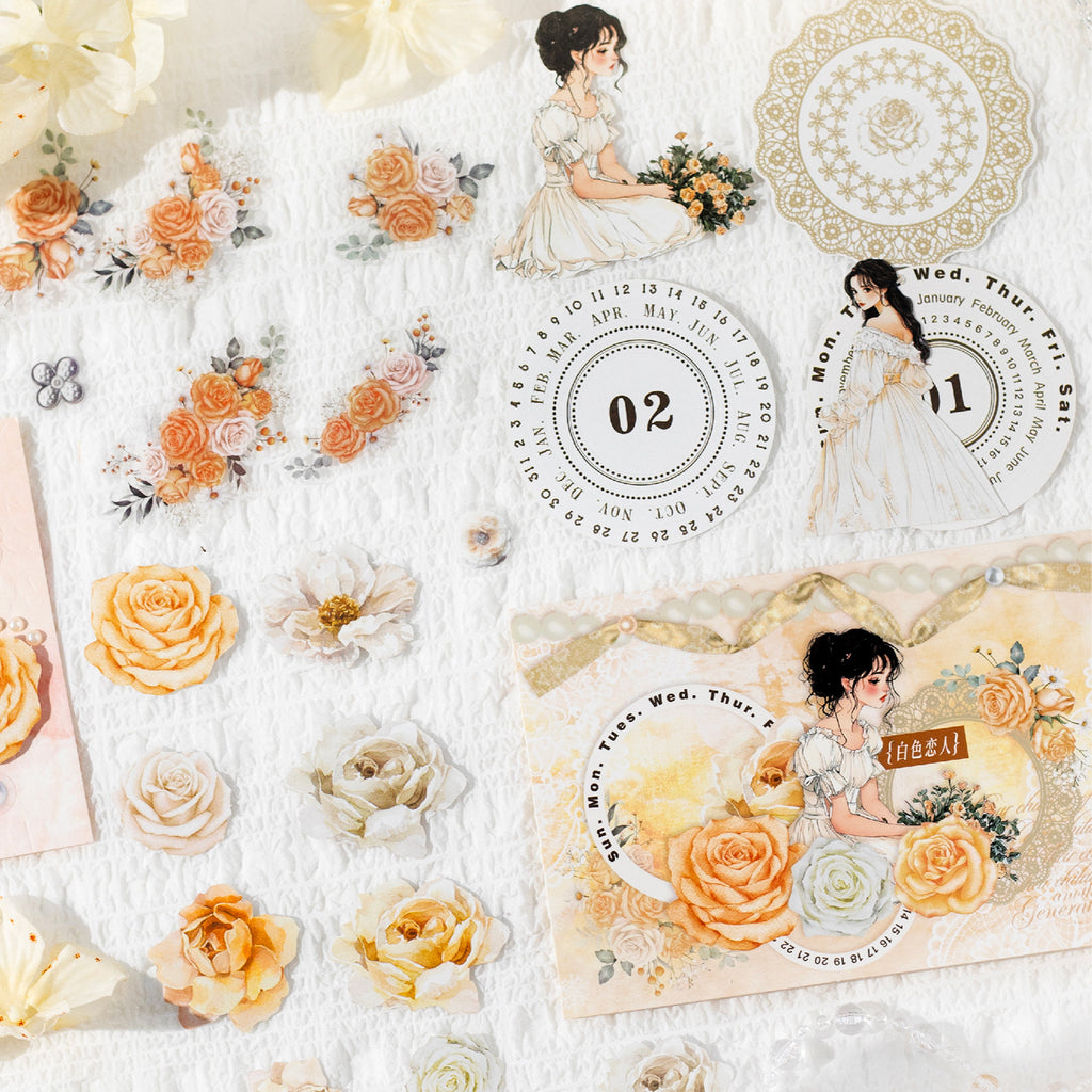 25 Pcs Flower Girl Stickers QWYMG
