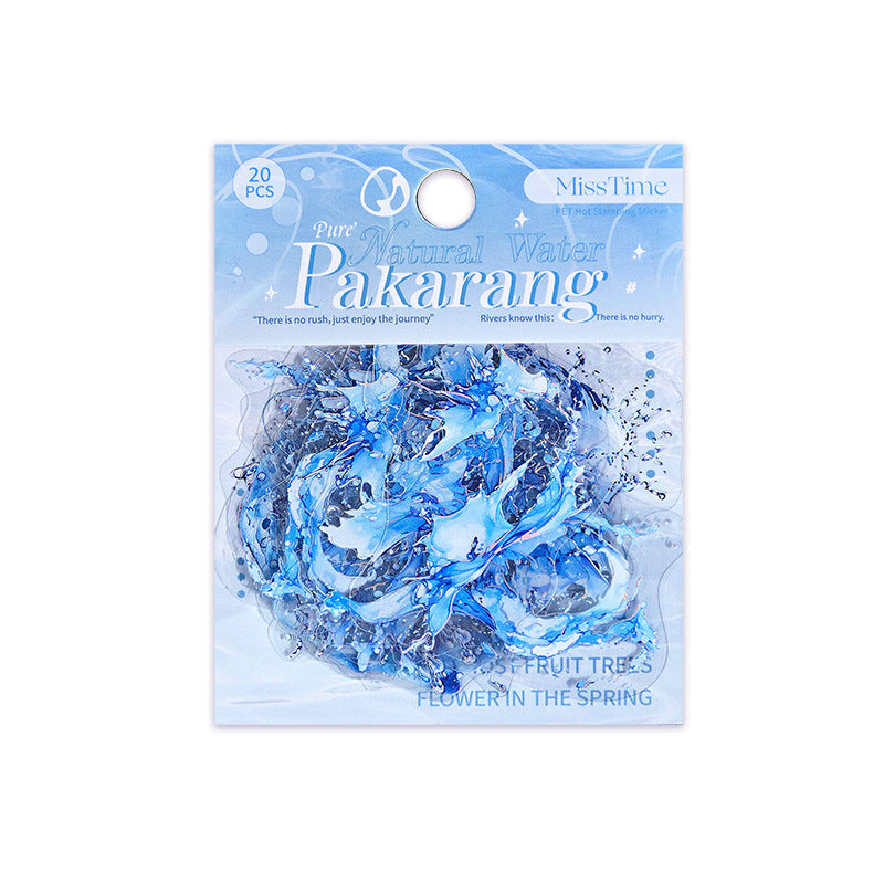 20 Pcs Water Theme PET Stickers ZRSJ
