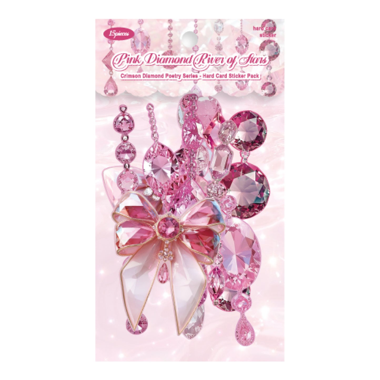 15 Pcs Diamond Jewelry PET Stickers FZZS