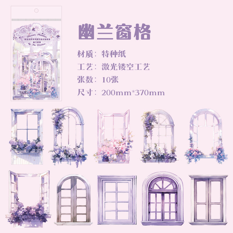 10 Pcs Window Theme Stickers CBHY