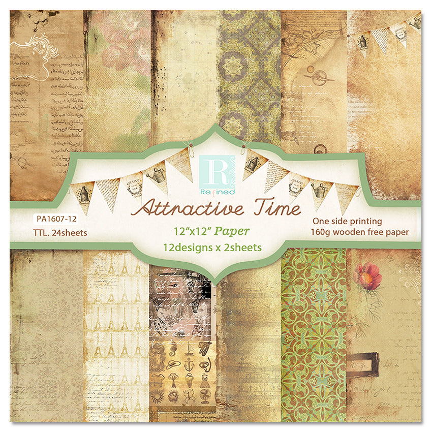 12 inch Scrapbook Paper Pad JYY607