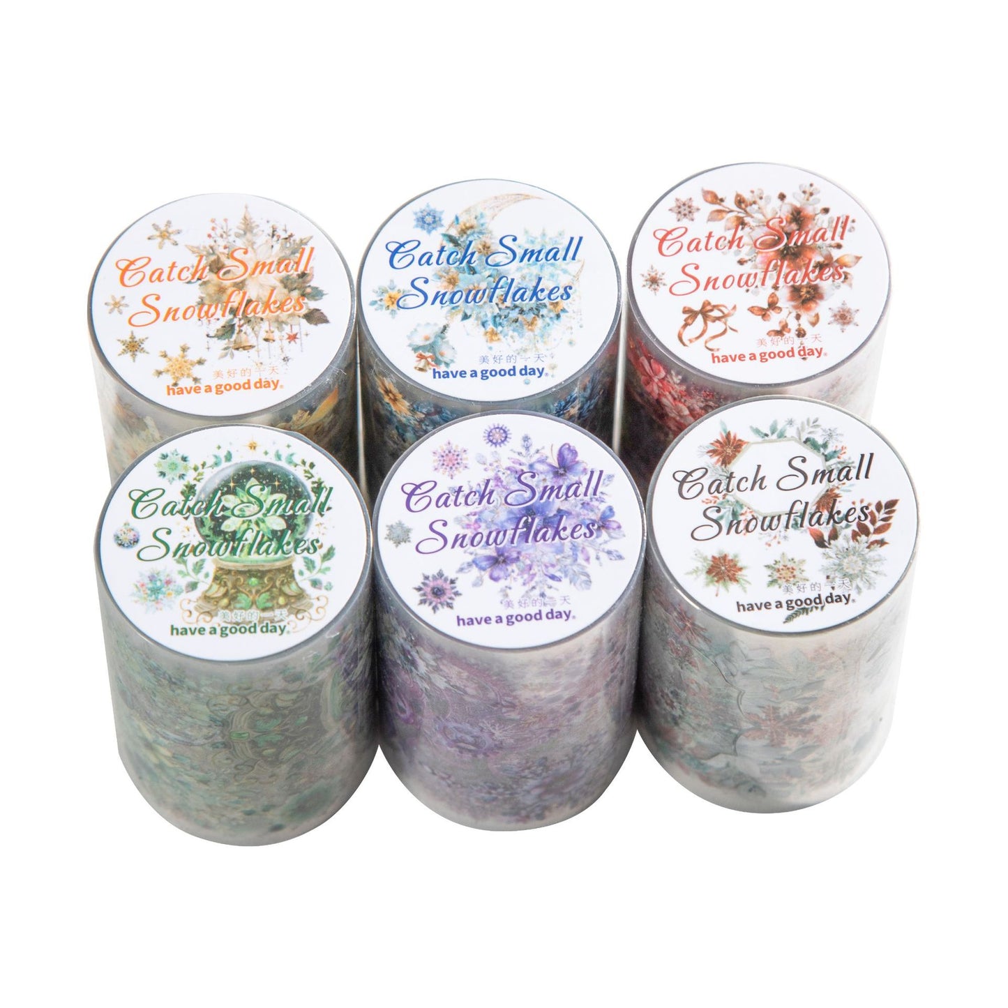 1 Roll Snowflake Themed PET Tape BZXXH