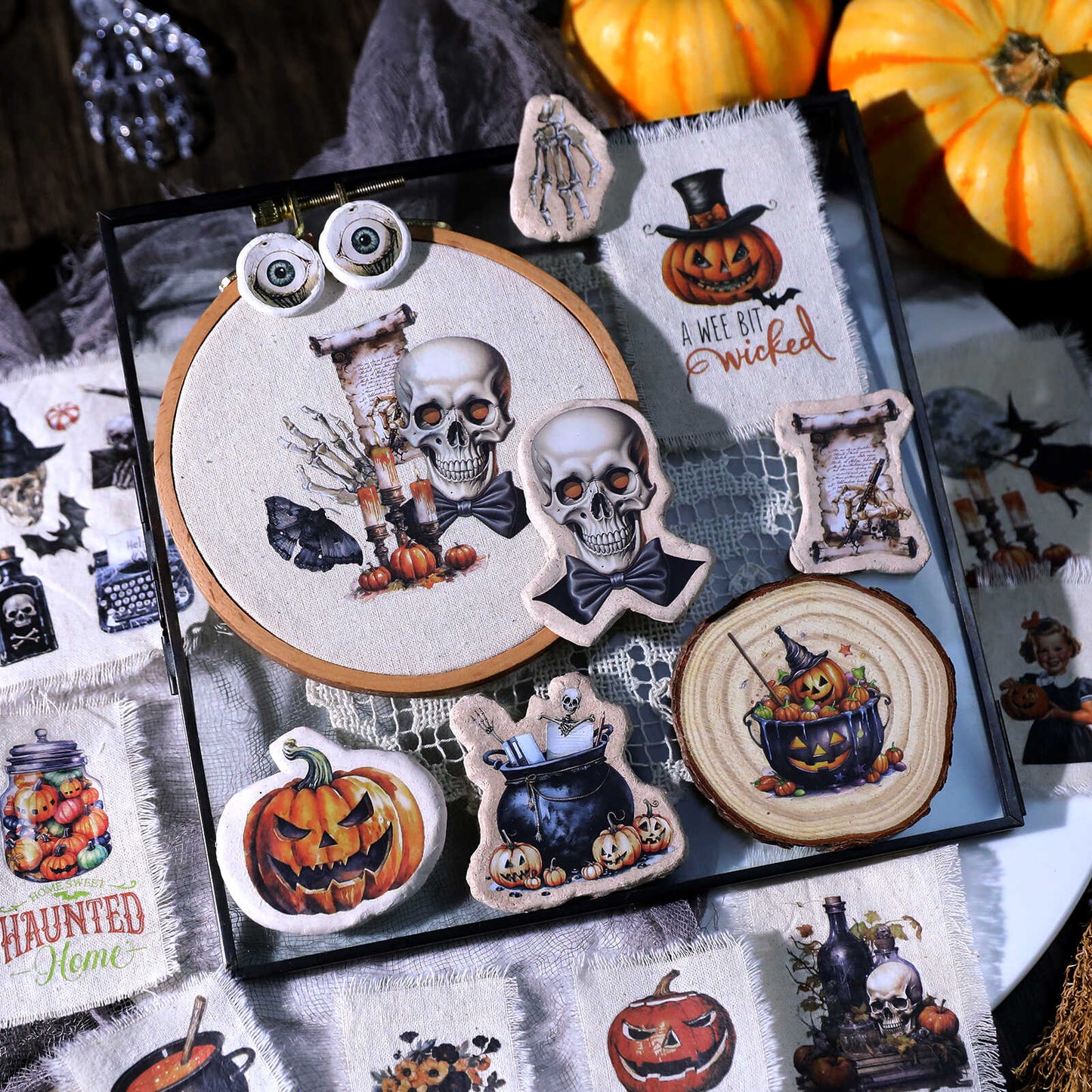 3 Sheet Halloween Rub on Stickers