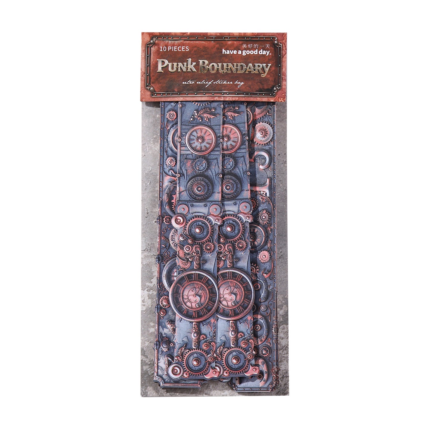 10 Pcs Punk Themed Cardstock Stickers PKBJ