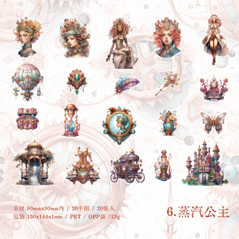 20 Pcs Old Time Stickers ZQGD