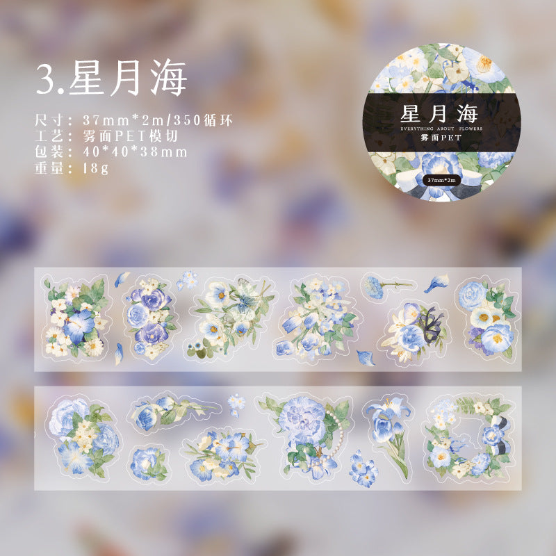 1 Roll Pre-cut PET Stickers Tape SMZC