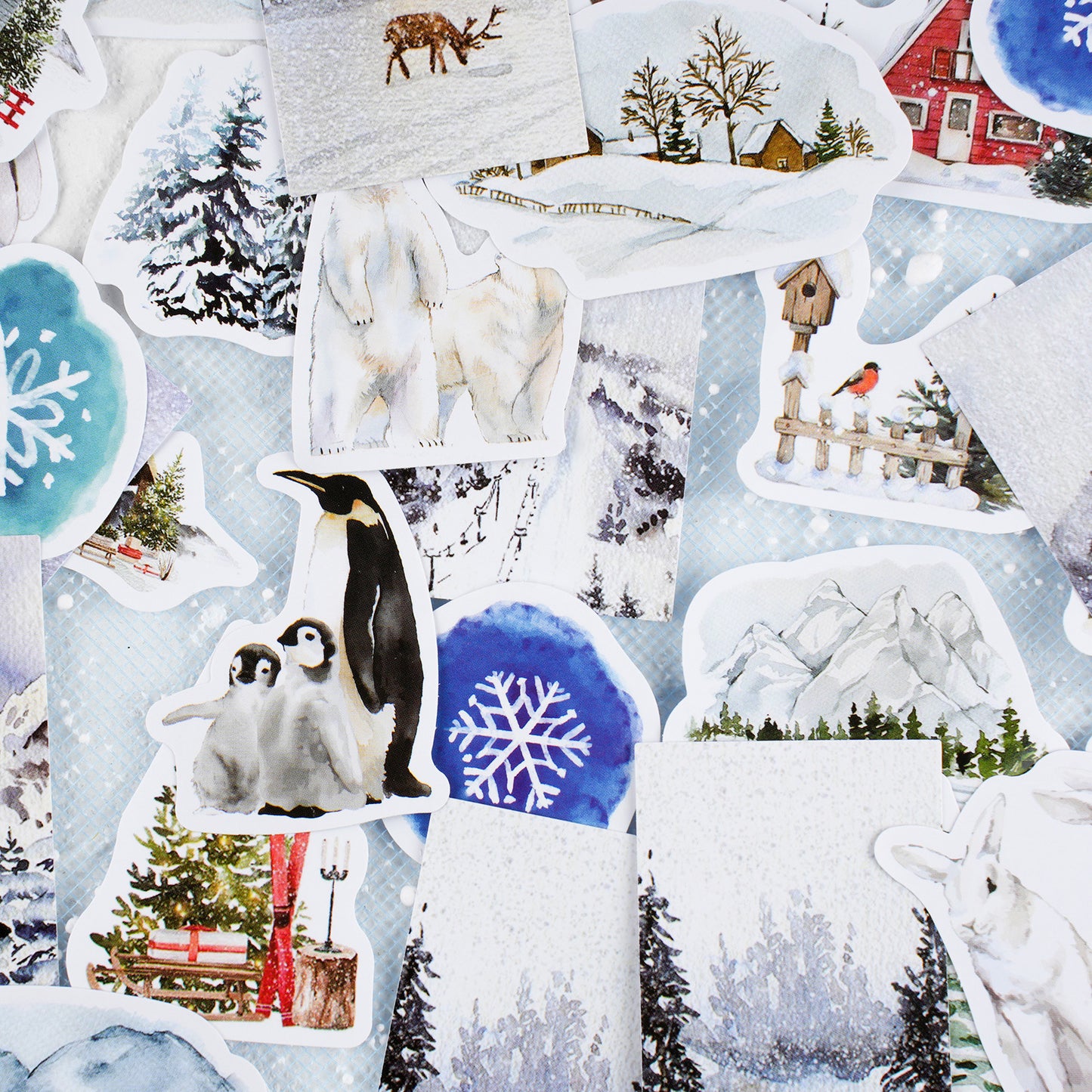 30 Pcs Snow Theme Stickers BGXS