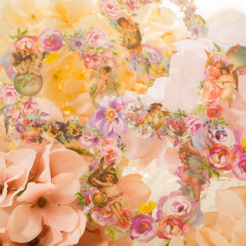 10 Pcs Flower Frame PET Stickers MYTS