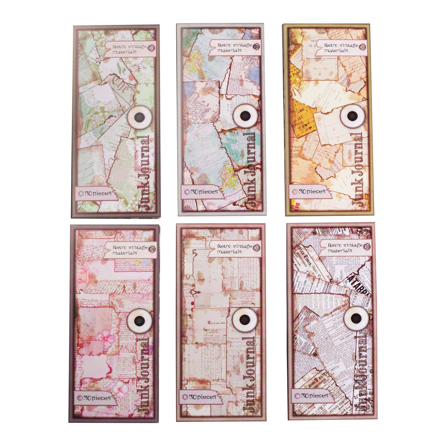 30 Pcs Vintage Scrapbook Paper JMSXL