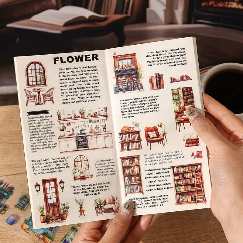 4 Rolls Reading PET Stickers Tape Set DXSG