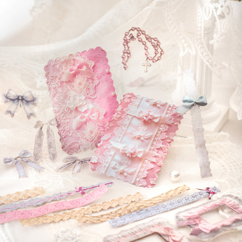 100 Pcs Coquette Lace Stickers LMLS