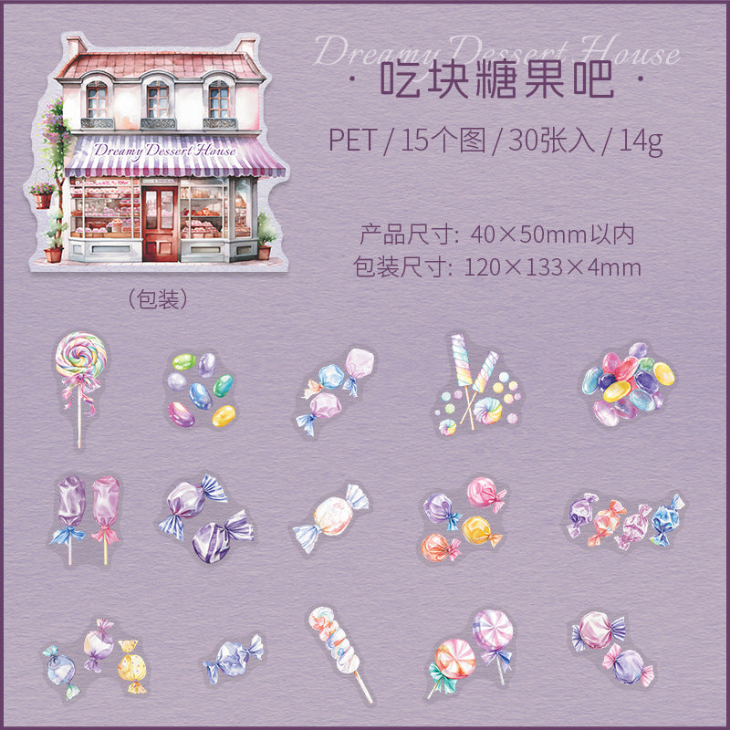 10 Pcs Dessert PET Stickers MHTPW