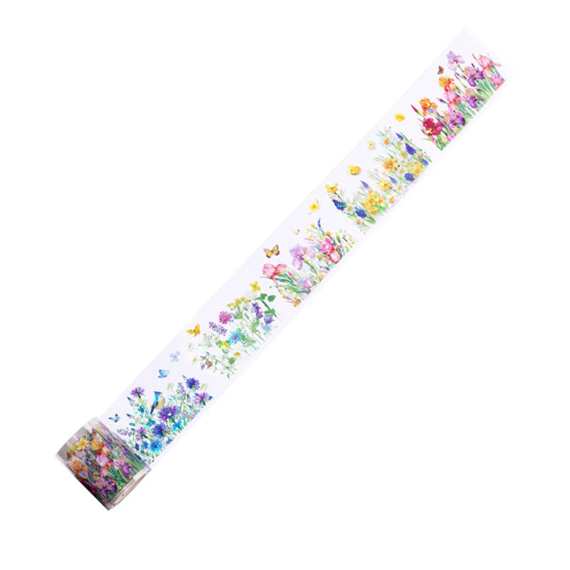 Shell-Shine Die-Cut Botanical Flower PET Tape