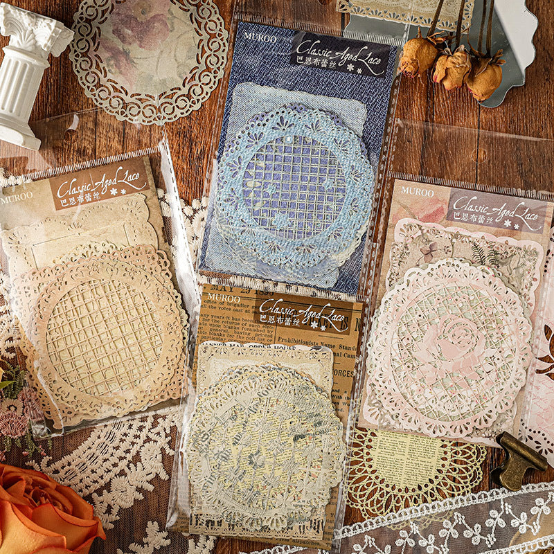 20 Pcs Hollow Cutout Lace Paper BEBLS