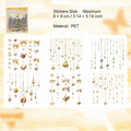 12 Pcs Gliter PET Stickers XGML