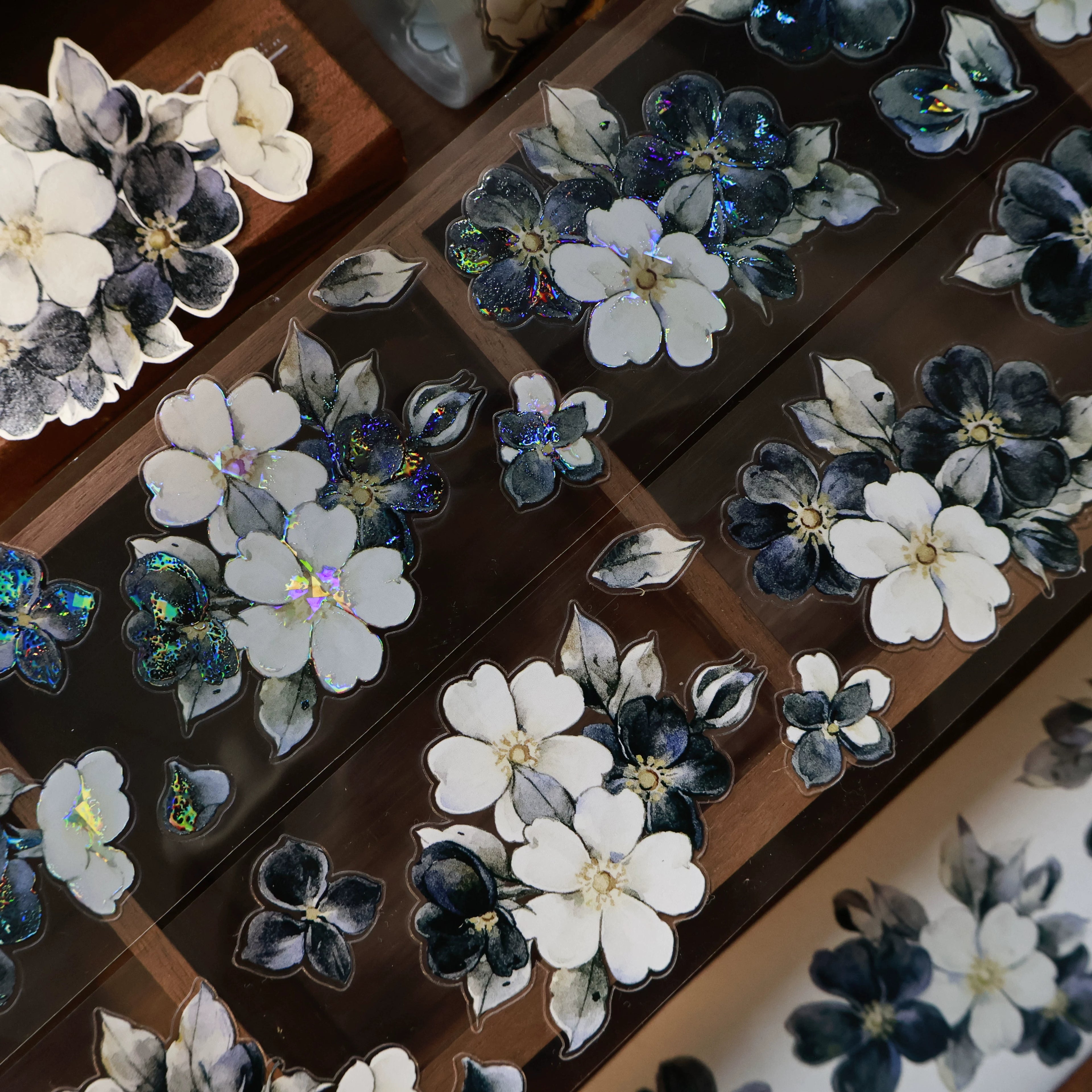 Floral Decorative Tape Rolls- Monochrome Monologue