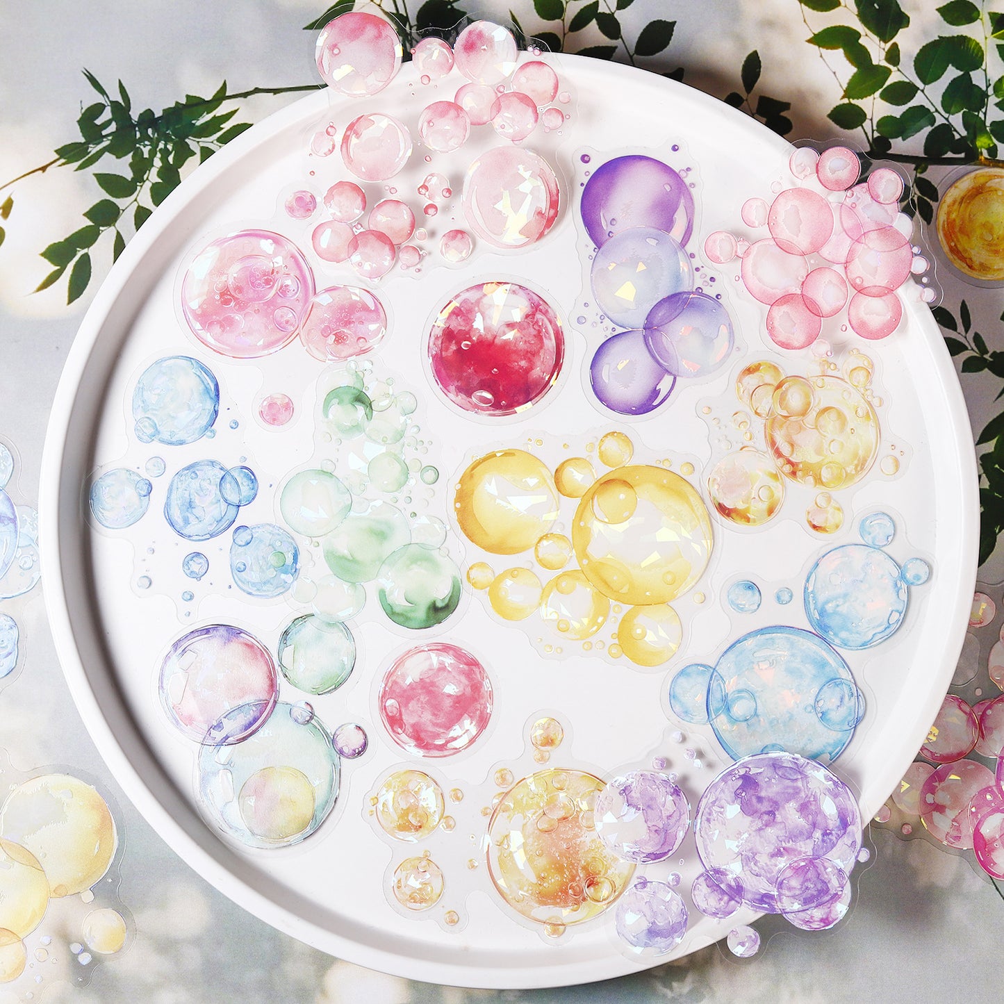 10 Pcs Bubble PET Stickers PPTXJ