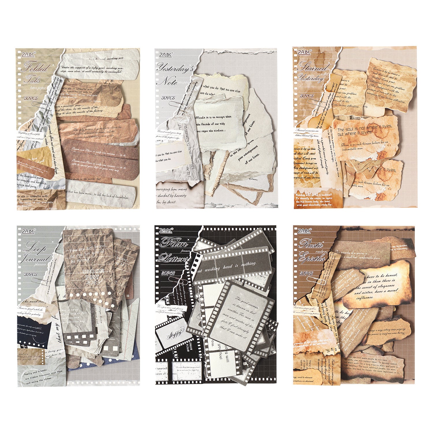 20 Pcs Vintage Letter Stickers HYXJ