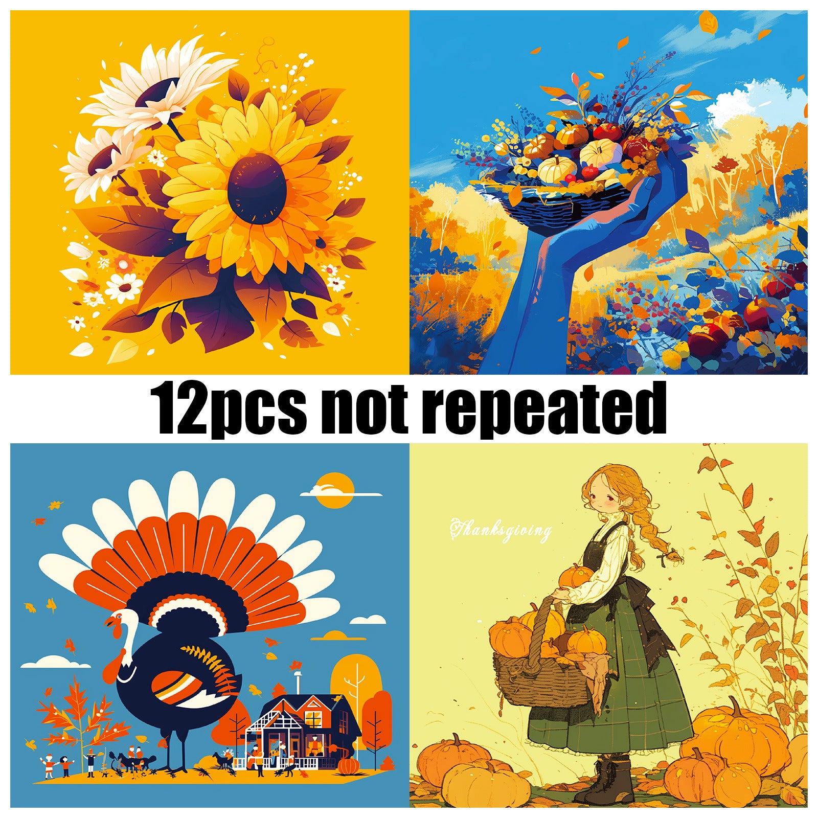 6 inch Thanksgiving Day Scrapbook Paper Pad PA201