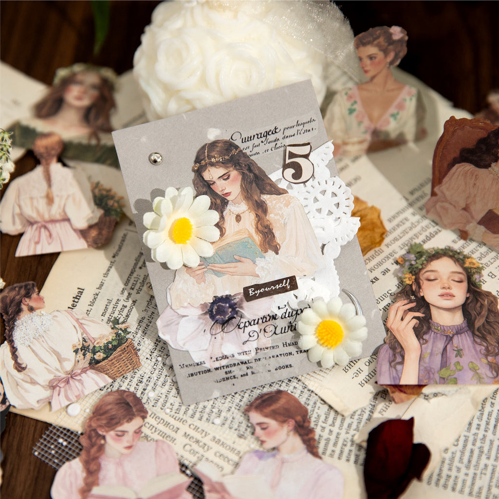 100 Pcs Fashion Girl PET Stickers FDYLM