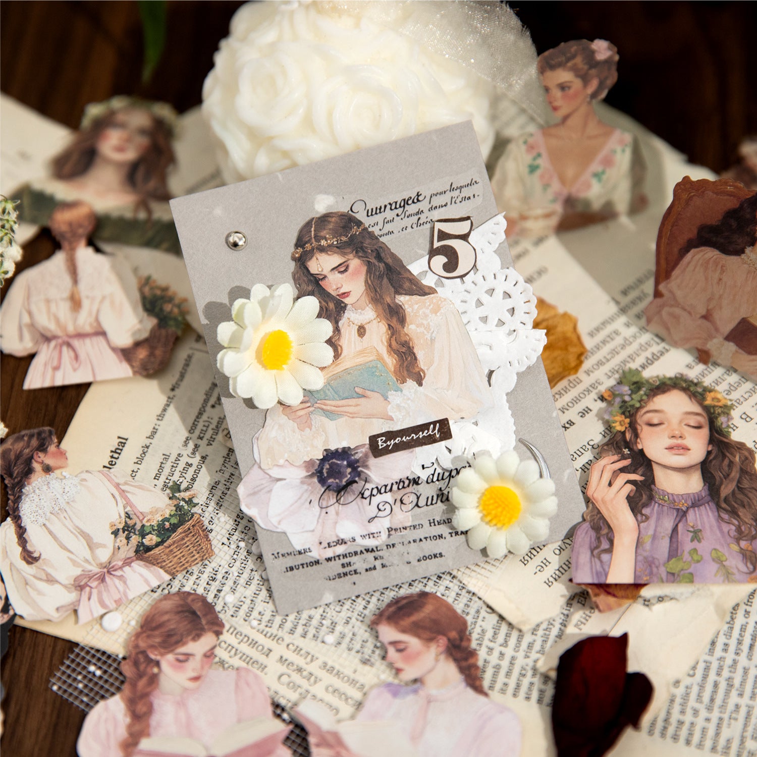 100 Pcs Fashion Girl PET Stickers FDYLM