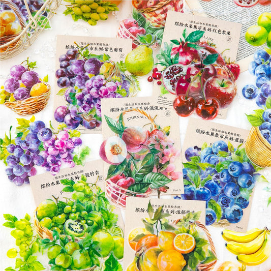 20 Pcs Fruit PET Stickers BFSGJS