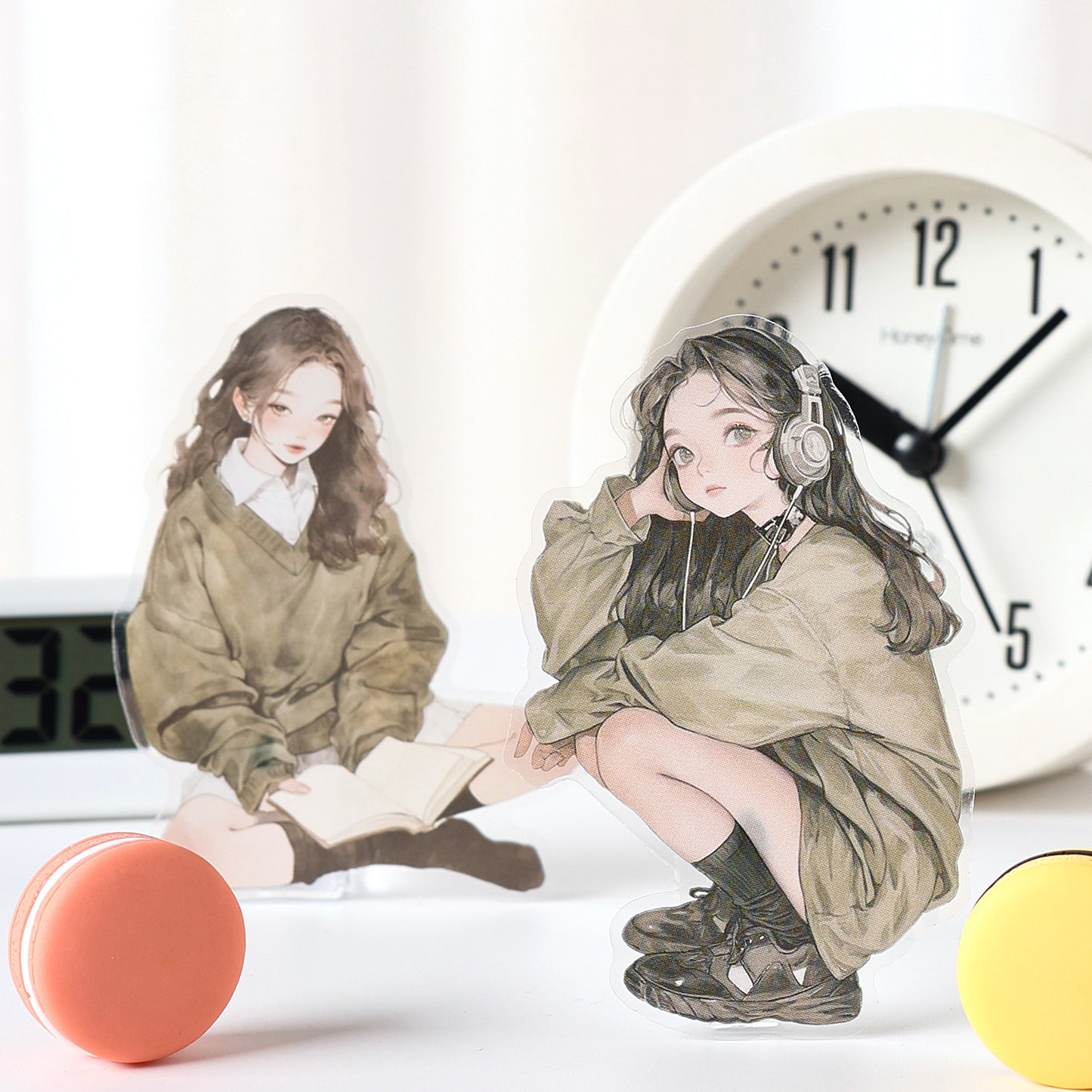 20 Pcs Fashion Girl Boy PET Stickers SXQX