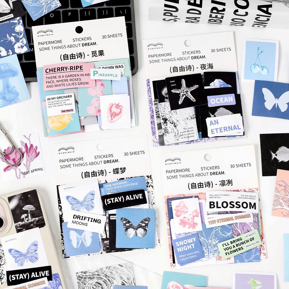 30 Pcs Creative Journal Stickers ZYSX