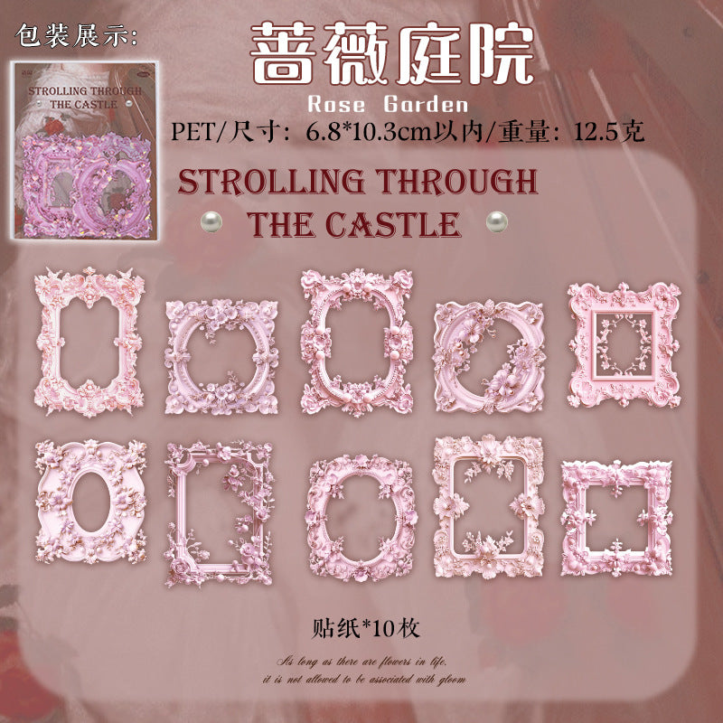 10 Pcs Vintage PET Frame Stickers GBMB