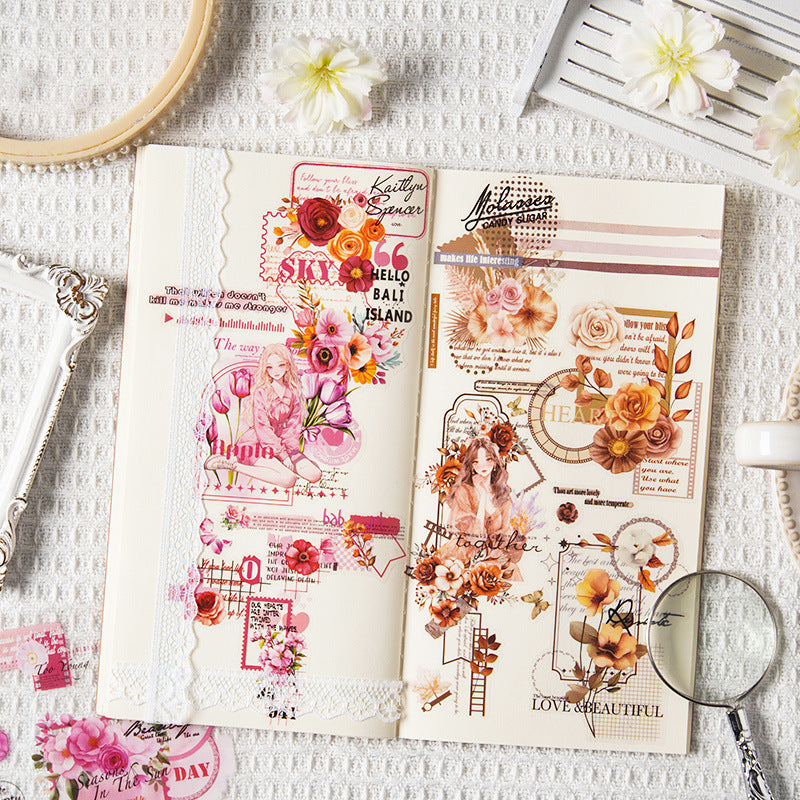 20 Sheet Floral Girl Stickers Book SNTT