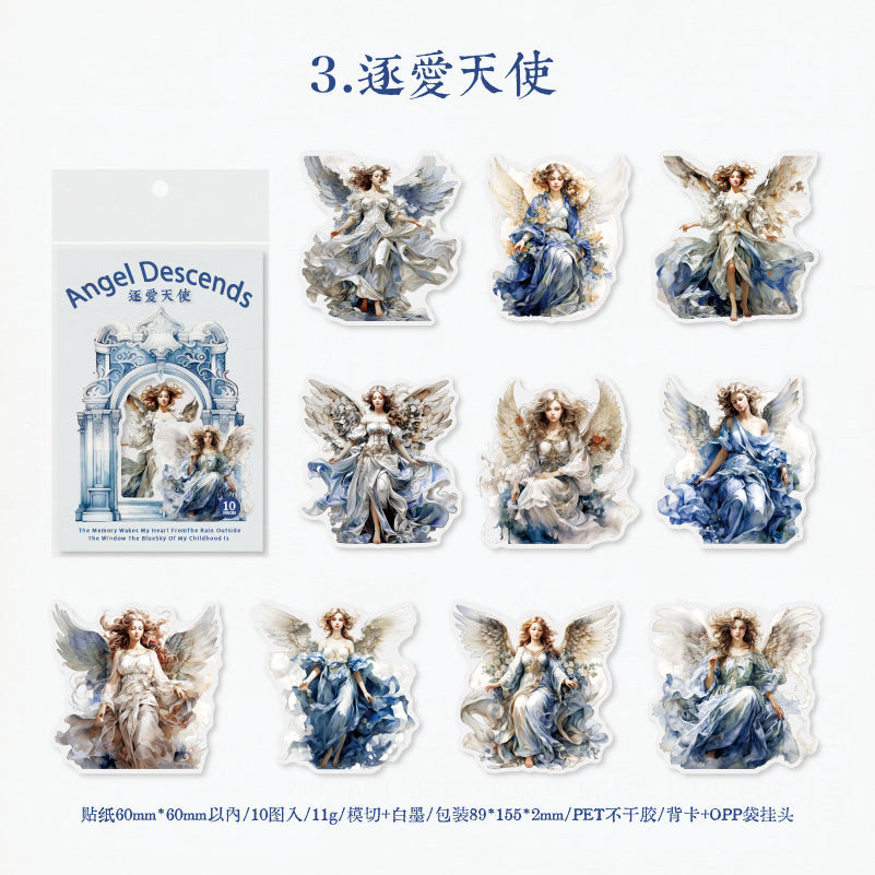 10 Pcs PET Angela Stickers JYTSJL