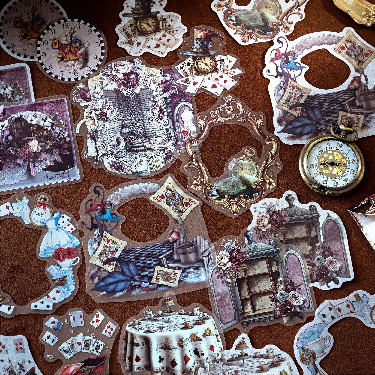20 Pcs Vintage PET Stickers JFZJ