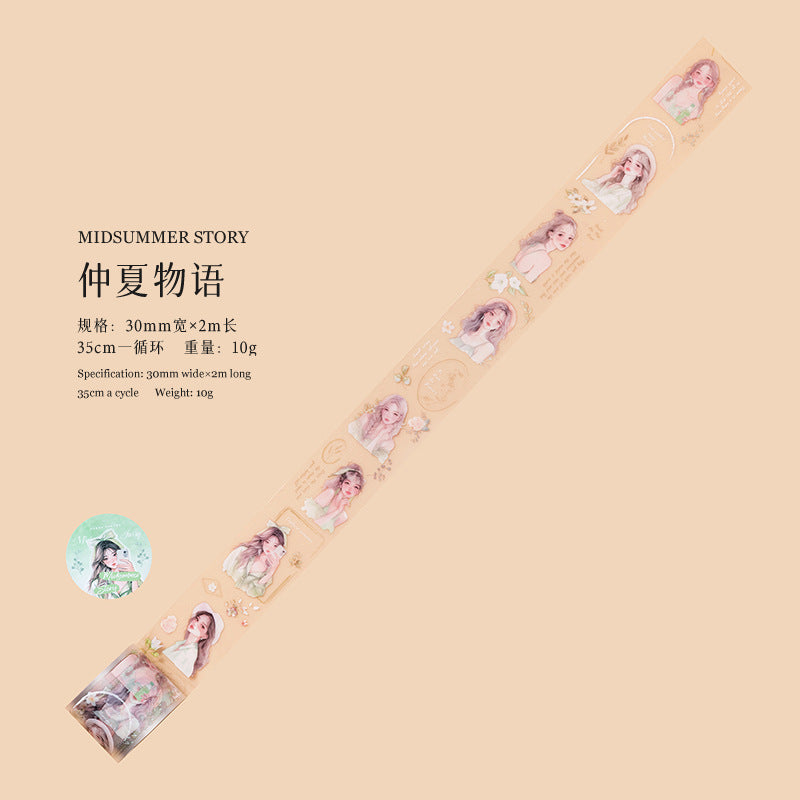 1 Roll Cute Girl PET Tape SZSN