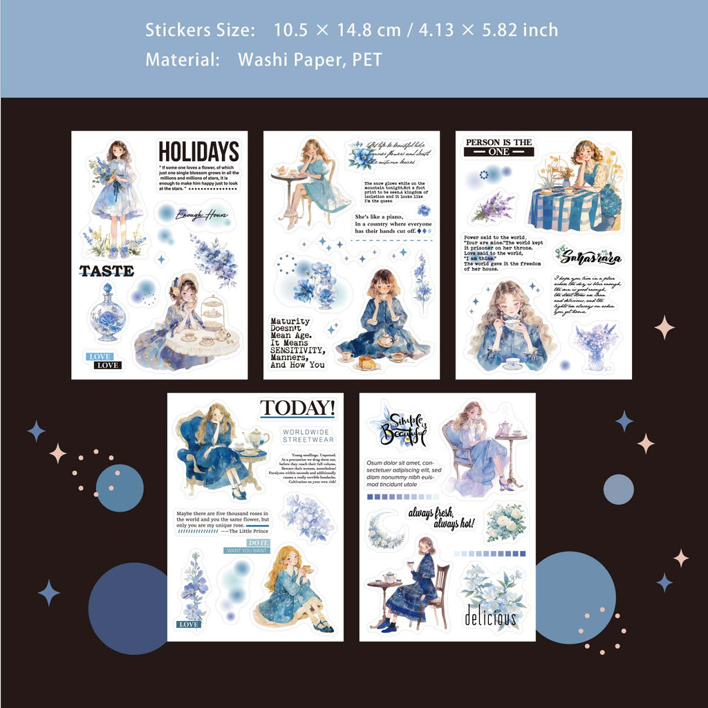 10 Sheets Fashion Girl Quote Stickers Book BLSN