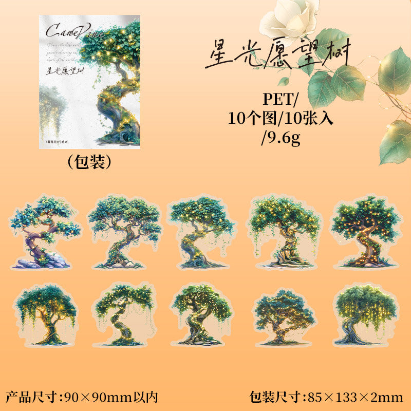 10 Pcs Garden Forest Vine Stickers TMHK