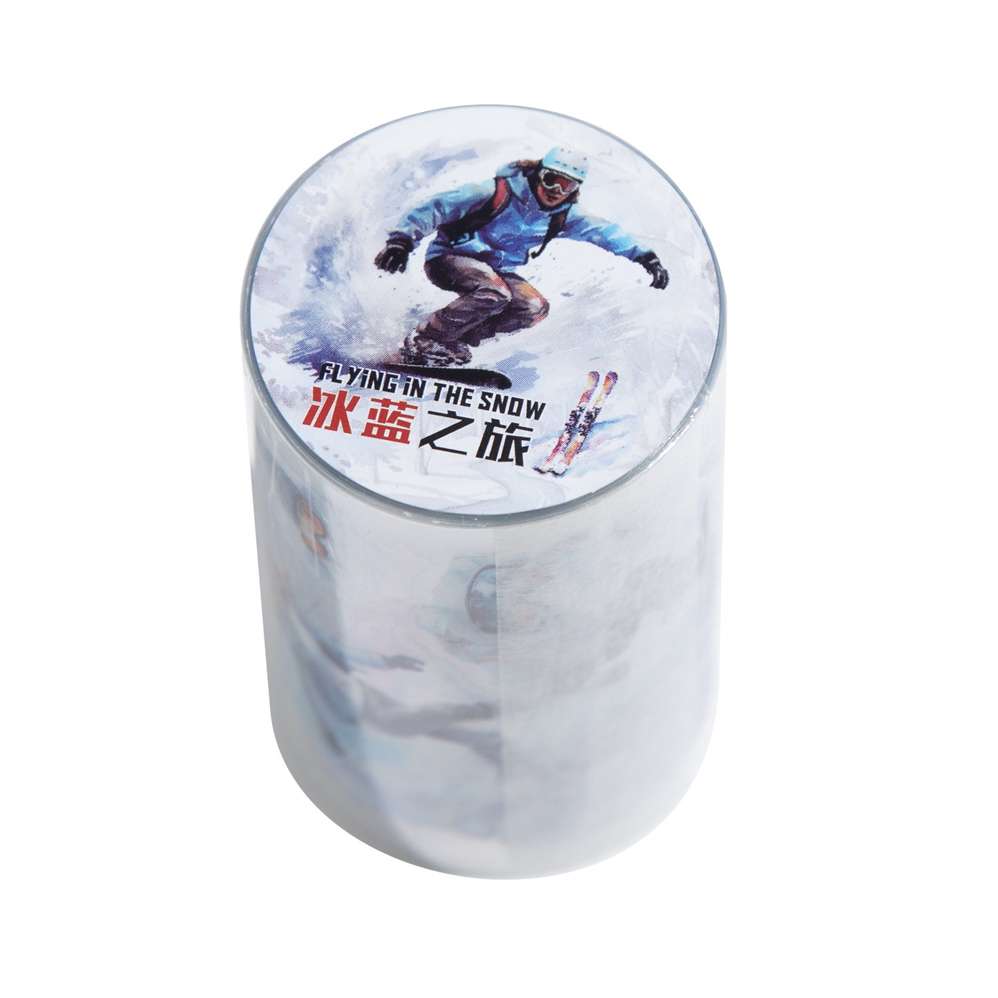 1 Roll Snow Skiing Pre-cut PET Stickers Tape XDFC