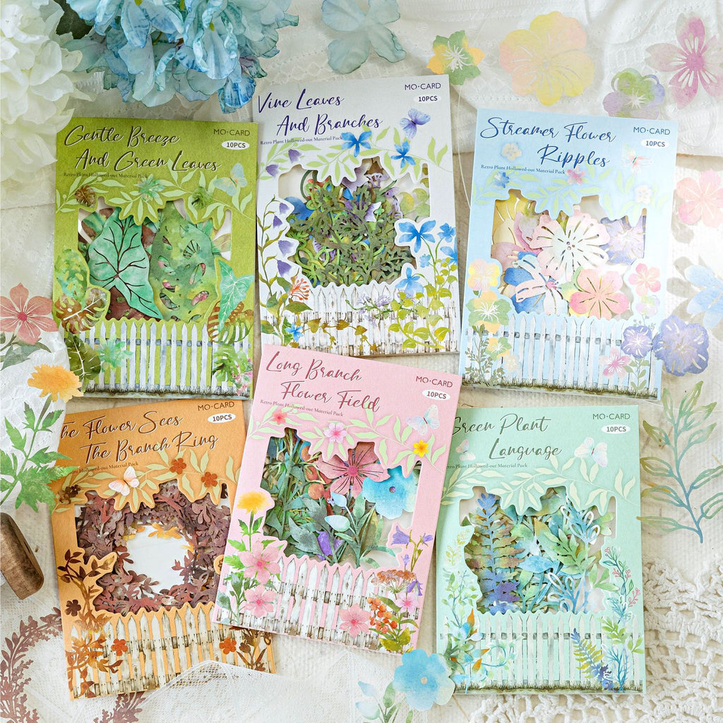 10 Pcs Cutout Paper Flower XHHJ