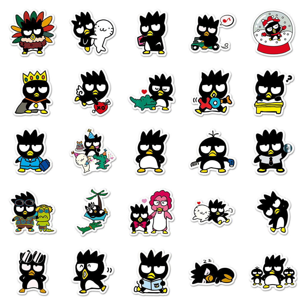 50 Pcs Vinyl Penguin Stickers KQE1016