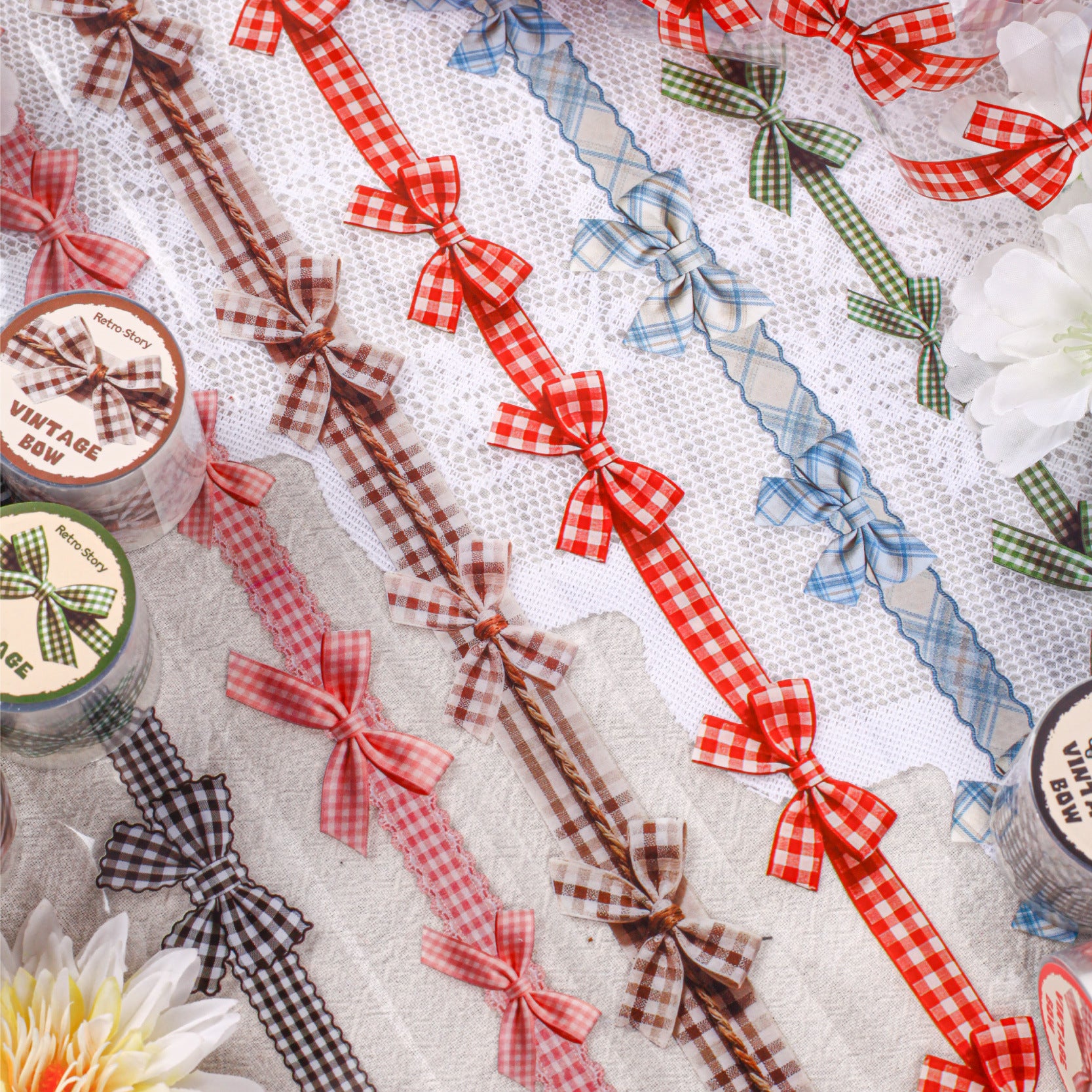 1 Roll Bow Knot Themed PET Tape GZHDJ