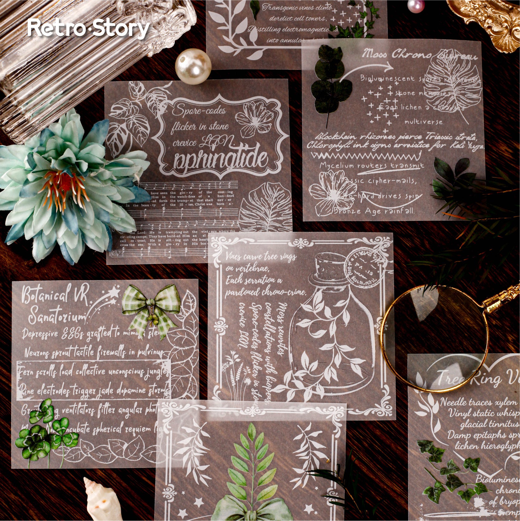 20 Pcs Buttefly Floral Scrapbook Paper BQXY