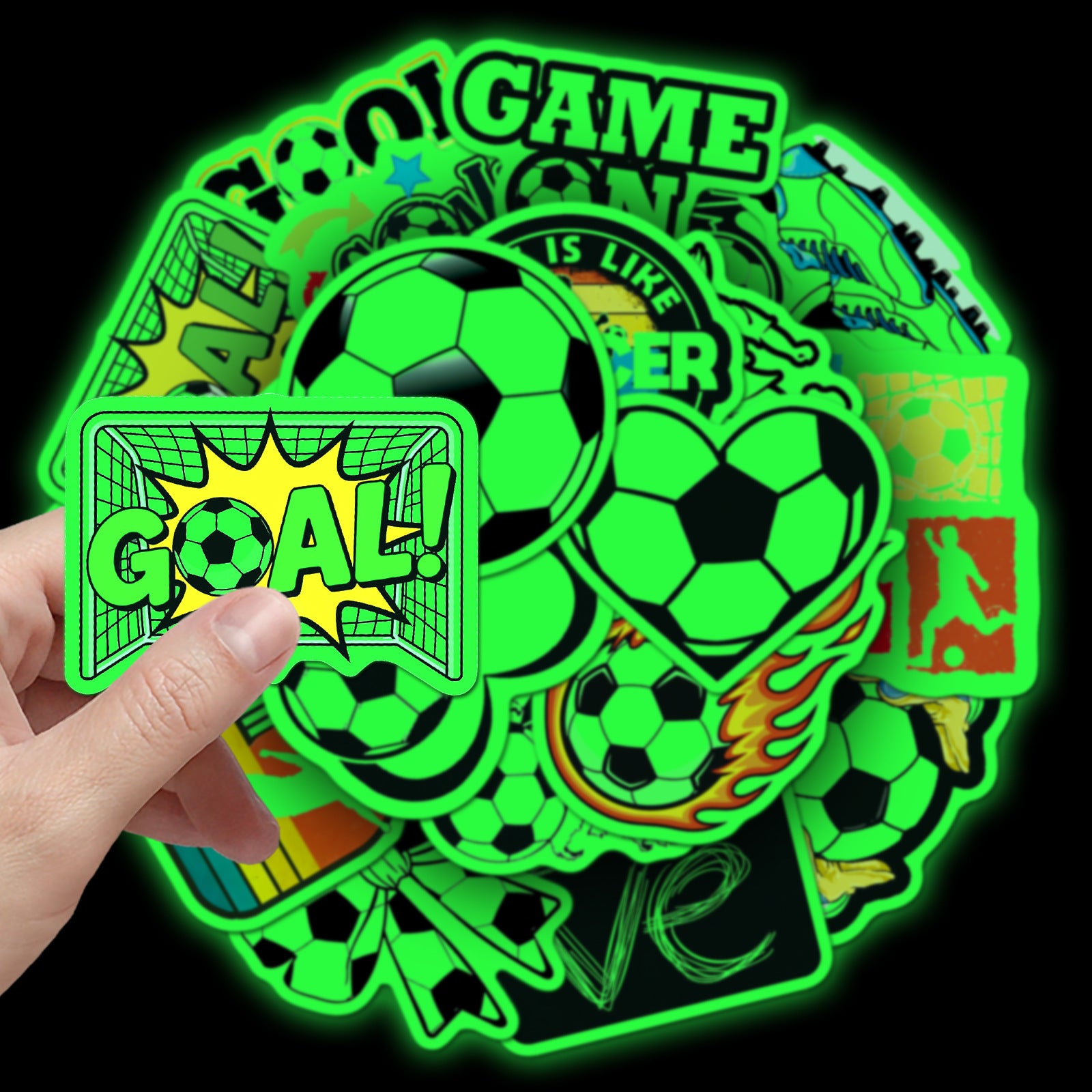50Pcs Football Theme Waterproof Vinyl Stickers STY09